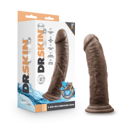 Dr. Skin Glide 8 Inch Self Lubricating Dildo -  - Chocolate