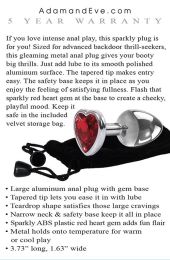 Large Red Heart Gem Anal Plug