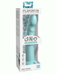 Dillio Platinum - Slim Seven 7 Inch Dildo - Teal