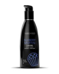 Aqua Blueberry Muffin Flavored Water Based  Intimate Lubricant - 2 Fl. Oz.