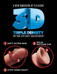 King Cock Plus Triple Density 6.5 Inch Cock With Balls - Tan