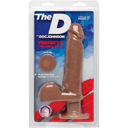 The D - Perfect D Vibrating 8 Inches - Caramel