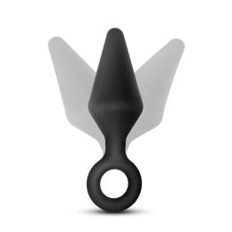 Anal Adventures Platinum - Silicone Loop Plug -  Medium - Black