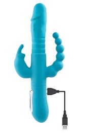 Eve's Thrusting Triple Joy Rabbit - Teal