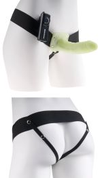 Fetish Fantasy Series for Him or Her Vibrating Hollow Strap-on - Glow in the Dark
